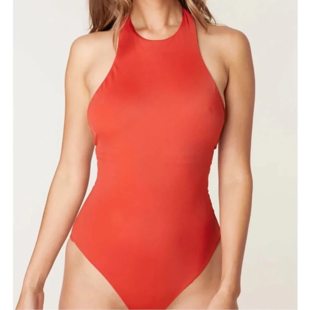 NWT Andie The Luzon one piece swimsuit chili pepper large - Picture 1 of 2